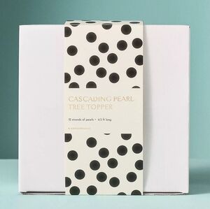Anthropologie Cascading Pearl Christmas Tree Topper | Luxe Pearl Garland